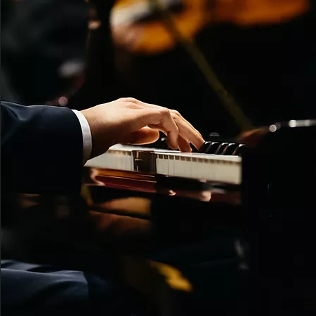 An advanced pianist performing